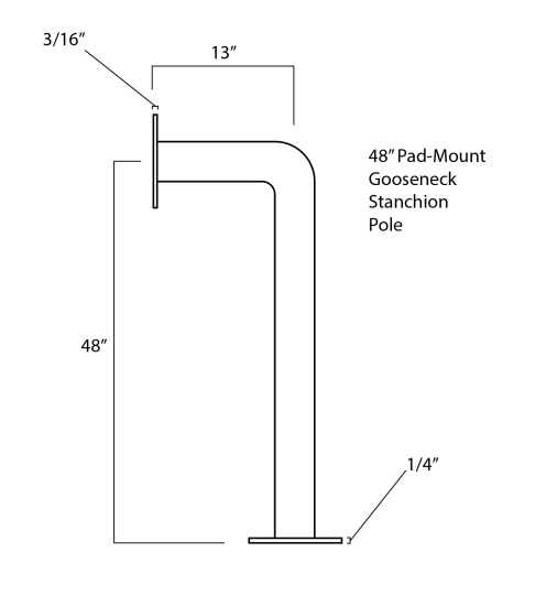 48" Keypad Pedestal Specs