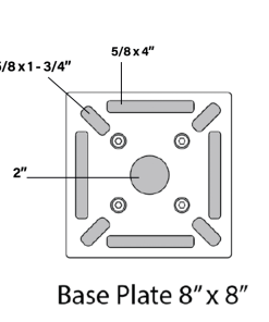 8x8 base plate